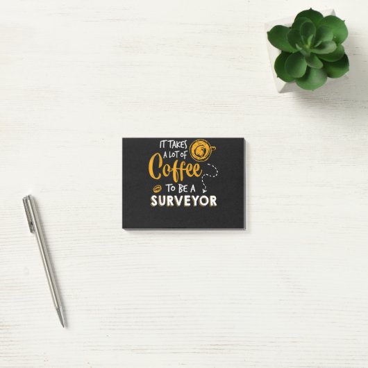 Bouwen van Coffee Lover Funny Surveyor Engineer Post-it® Notes (Kantoor)