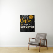 Bouwen van Coffee Lover Funny Surveyor Engineer Wandkleed (In situ)