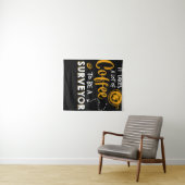 Bouwen van Coffee Lover Funny Surveyor Engineer Wandkleed (In Situ (horizontaal))