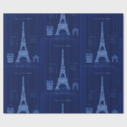 Bouwen van Eiffel Tower Cadeaupapier (Vlak)