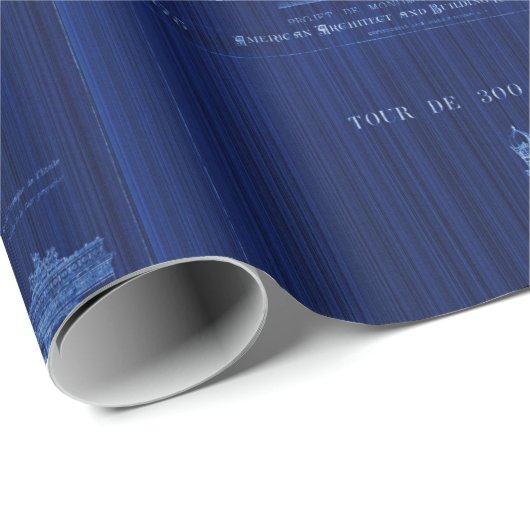 Bouwen van Eiffel Tower Cadeaupapier (Rol Hoek)