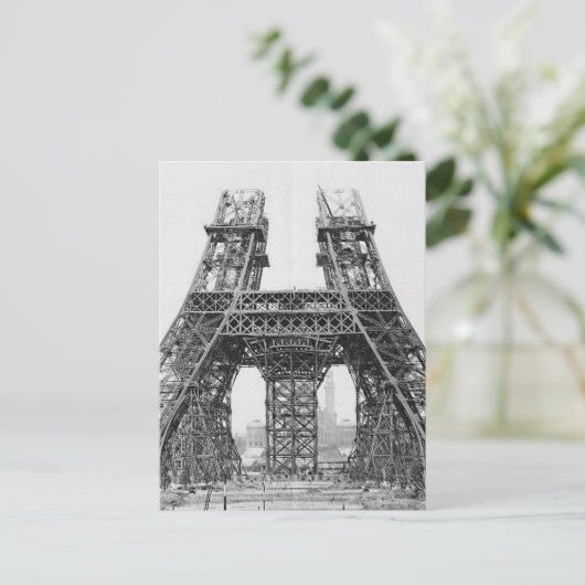 Bouwen van Eiffeltoren Briefkaart (Staand voorkant)