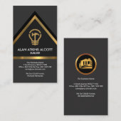 Bouwen van Elegant Grey Faux Gold Home Builder Visitekaartje (Voorkant / Achterkant)