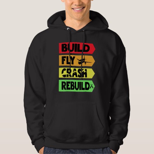 Bouwen van Fly Crash Rebuild Hoodie (Voorkant)