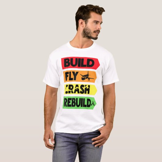 Bouwen van Fly Crash Rebuild T-shirt (Voorkant volledig)