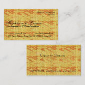 Bouwen van gele Brick Wall Visitekaartje (Voorkant / Achterkant)