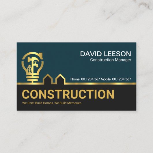 Bouwen van goudhandymanboom met Bulb Line Builder Visitekaartje (Voorkant)