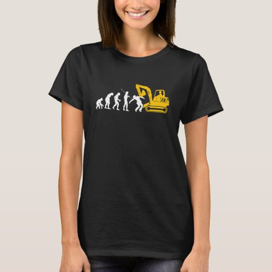 Bouwen van graafwerktuigbestuurdershandleiding t-shirt (Voorkant)