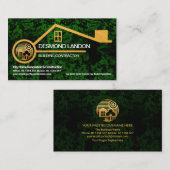 Bouwen van groen boslandschap Gold Building Visitekaartje (Voorkant / Achterkant)