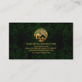 Bouwen van groen boslandschap Gold Building Visitekaartje (Achterkant)