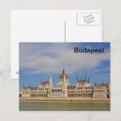 Bouwen van het Boedapest-parlement, Hongarije Briefkaart (Voorkant / Achterkant)