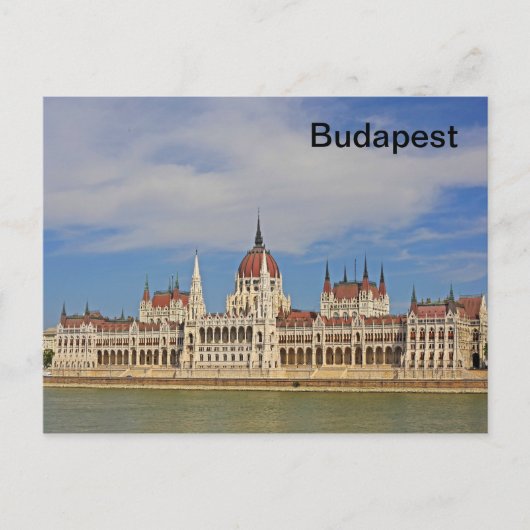 Bouwen van het Boedapest-parlement, Hongarije Briefkaart (Voorkant)