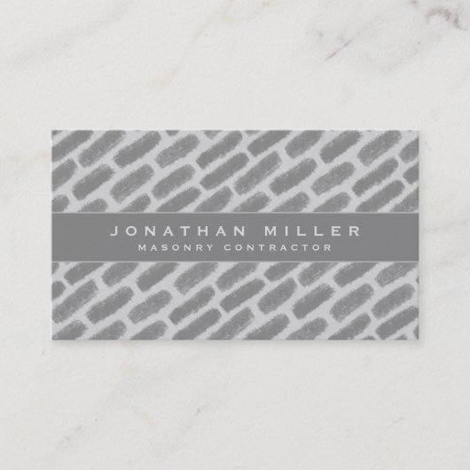 Bouwen van huis | Muurwerk | Grijze bricks Visitekaartje (Voorkant)