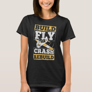 Bouwen van nieuwe vliegtuigcrash - Luchthavenvlieg T-shirt