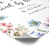 Bouwen van onze liefde Brick By Brick Trouwtafel Poster (Hoek)