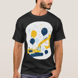 Bouwen van schattig werk voor de graafmachine van t-shirt