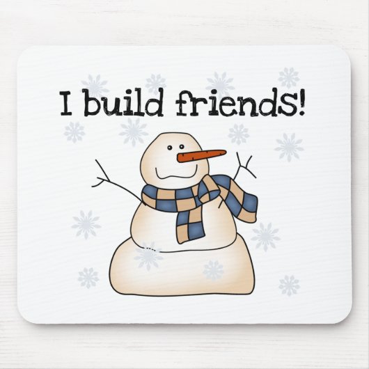 Bouwen van Sneeuw Vrienden Tshirts en geschenken Muismat (Voorkant)
