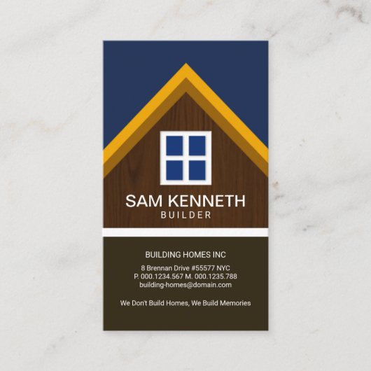 Bouwen van stijlvolle houten graan visitekaartje (Voorkant)