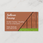 Bouwen van tuinarchitectuur visitekaartje (Voorkant)