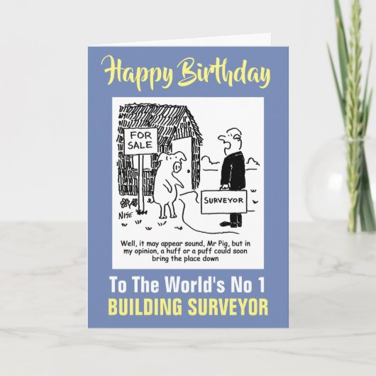 Bouwenquête kijkt naar het huis van de heer Pig Kaart (Voorkant)