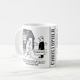 Bouwenquête kijkt naar het huis van de heer Pig Koffiemok