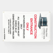 Bouwentrepreneur Logo Site Ingang Aanpassen Spandoek (Horizontaal)