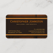 Bouwer Aannemer Faux Pine Wood Visitekaartje (Achterkant)