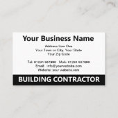 Bouwer Aannemer Illustratie & QR Code Visitekaartje (Achterkant)