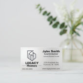 Bouwer Aannemer Ontwikkelaar Home Repair Visitekaartje (Staand voorkant)