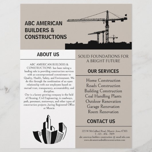 Bouwer & Bouw Reclame Promotioneel Flyer (Voorkant)