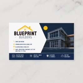Bouwer Bouwkaart Blueprint Zakelijke Kaart Visitekaartje