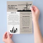 Bouwer & Bouwnijverheid Adverteren Promotie Flyer (Hand)