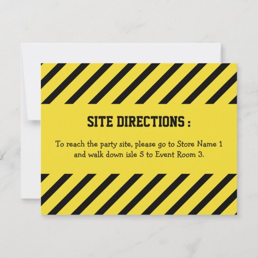 Bouwer Boy Construction Thema Verjaardagsfeest Kaart (Achterkant)