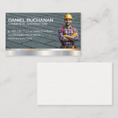 Bouwer | Dak | Metaal Visitekaartje (Voorkant / Achterkant)