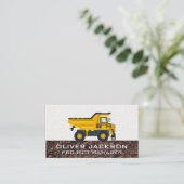 Bouwer Dump Truck Voertuig | Bouwer Visitekaartje (Staand voorkant)