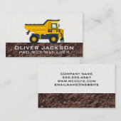 Bouwer Dump Truck Voertuig | Bouwer Visitekaartje (Voorkant / Achterkant)