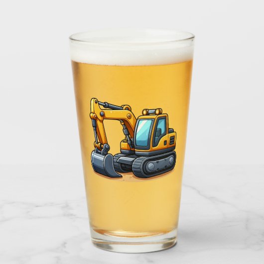 Bouwer/Excavateur Glas (Voorkant gevuld)