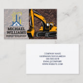 Bouwer | Grondverzetmachine Visitekaartje (Voorkant / Achterkant)