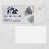 Bouwer Helmconstructie | Zaag | aannemer Visitekaartje (Voorkant / Achterkant)