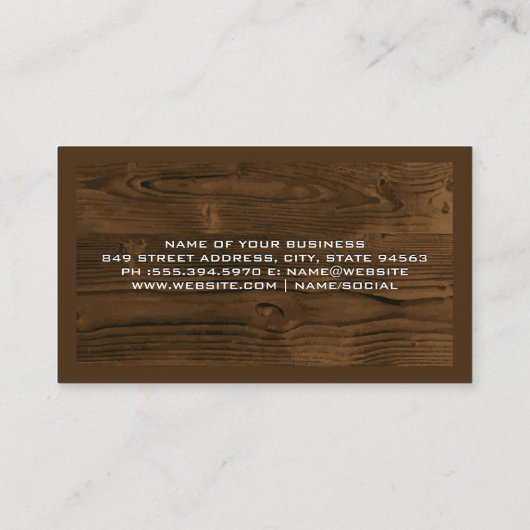 bouwer | Hout Visitekaartje (Achterkant)