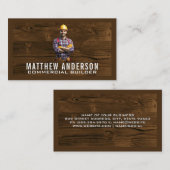 bouwer | Hout Visitekaartje (Voorkant / Achterkant)