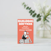 Bouwer, huisreparaties en bouwdiensten visitekaartje (Staand voorkant)