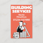 Bouwer, huisreparaties en bouwdiensten visitekaartje (Voorkant)