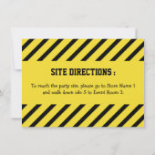 Bouwer Jongen Bouwthema Birthday Party Kaart (Achterkant)