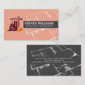 Bouwer Logo | Blauwdruk | Bouw Visitekaartje (Voorkant / Achterkant)