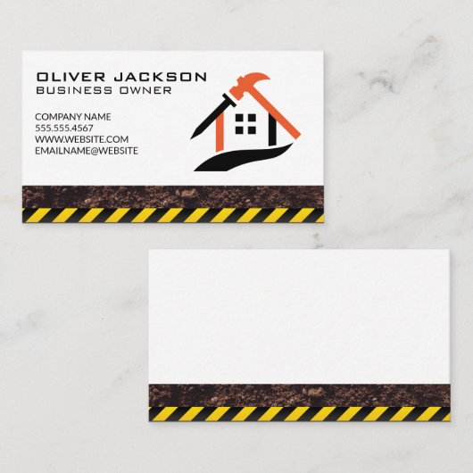 Bouwer Logo | projectontwikkelaar Visitekaartje (Voorkant / Achterkant)