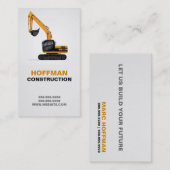 Bouwer Manager Construction Excavators Visitekaartje (Voorkant / Achterkant)