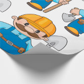 Bouwer met schokdemper cadeaupapier