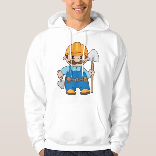 Bouwer met schokdemper hoodie (Voorkant)