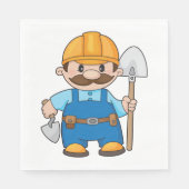 Bouwer met schokdemper servet (Voorkant)